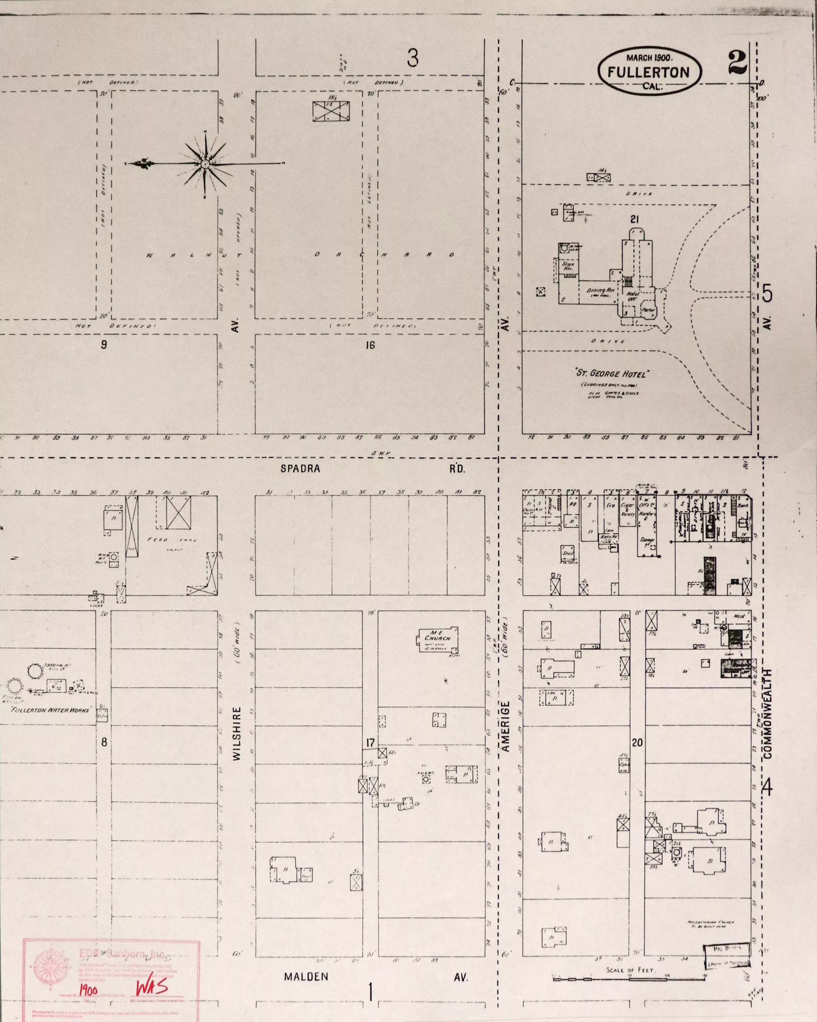 A digital scan of the Sanborn Map 2 from 1900.