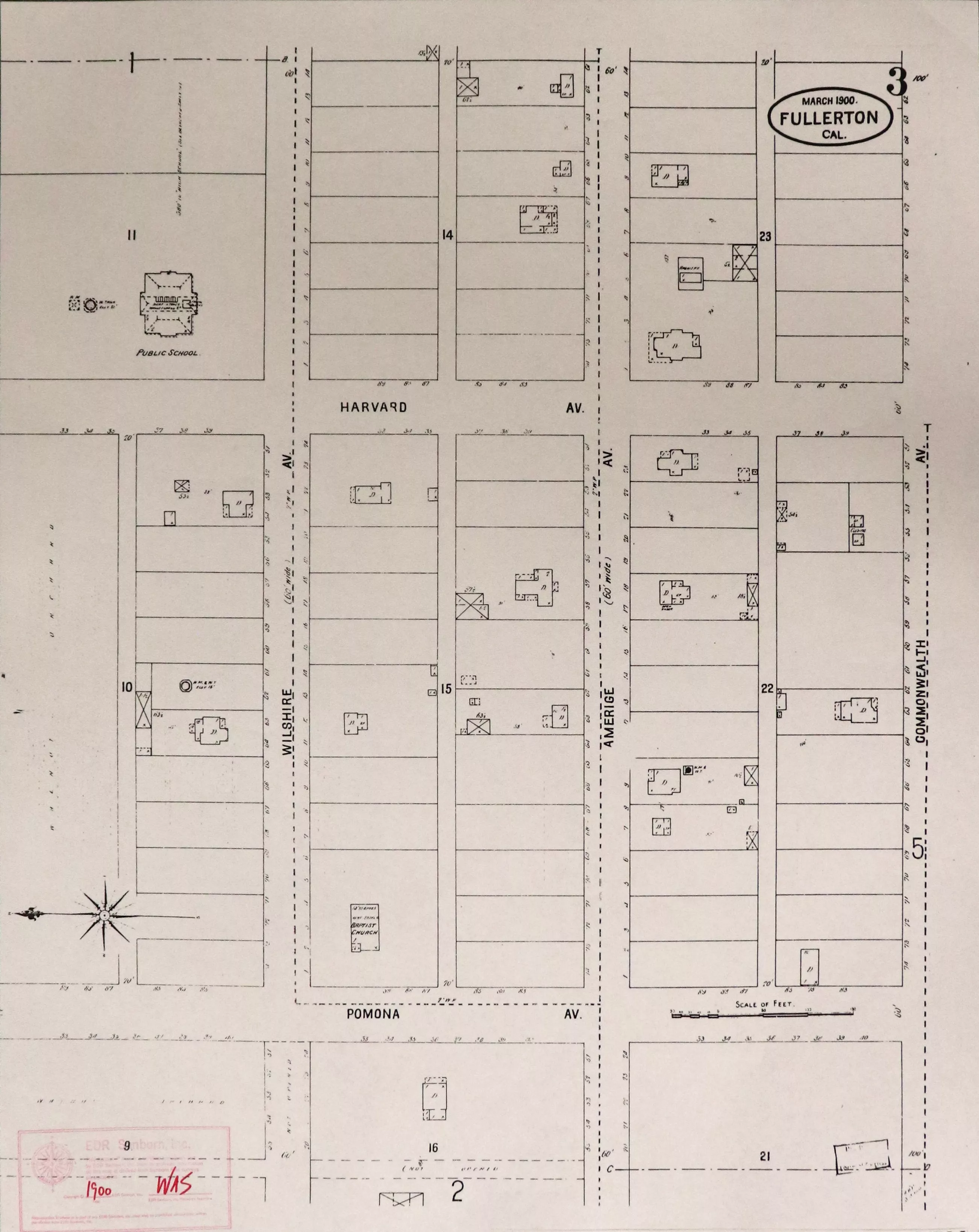 A digital scan of the Sanborn Map 3 from 1900.