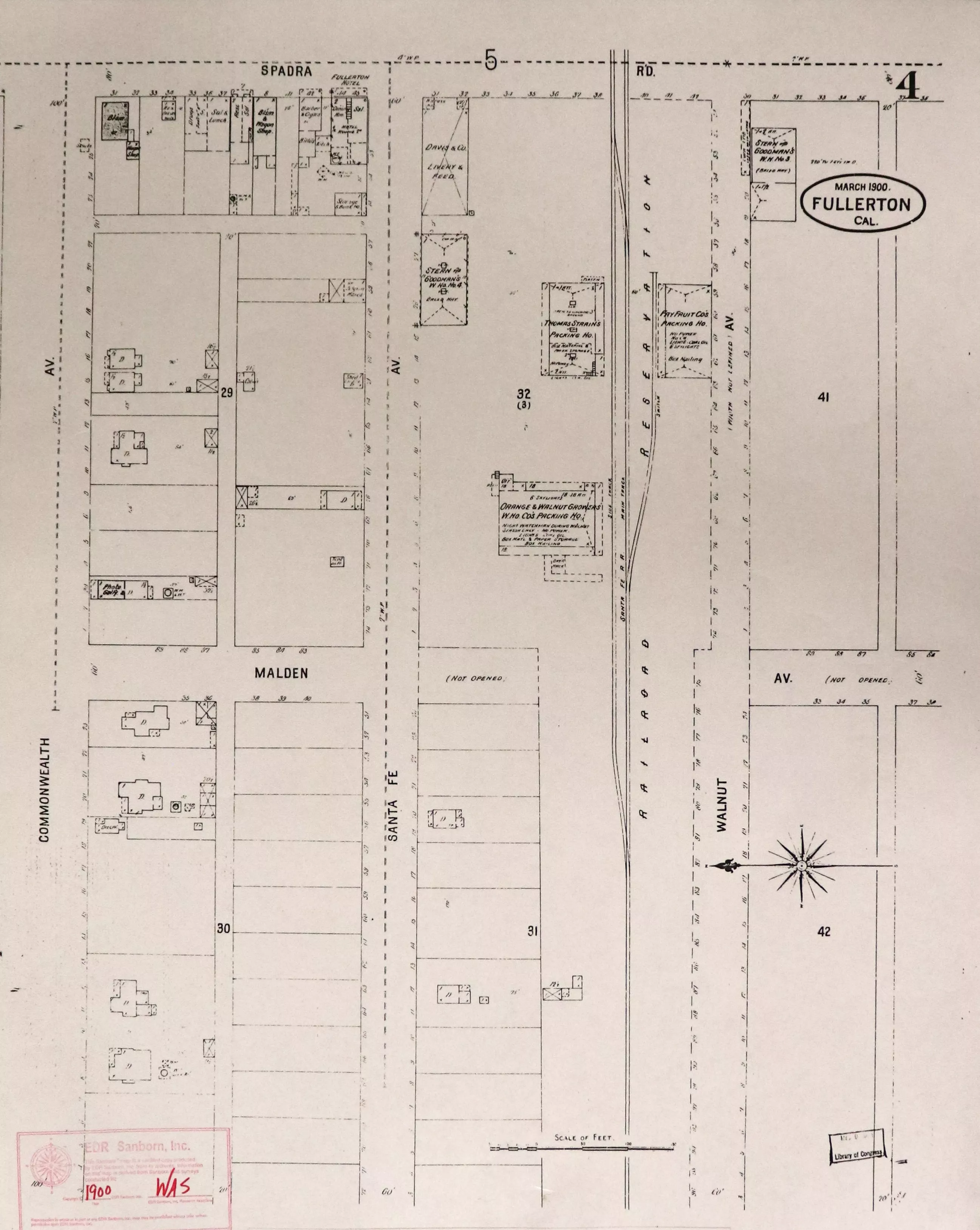 A digital scan of the Sanborn Map 4 from 1900.