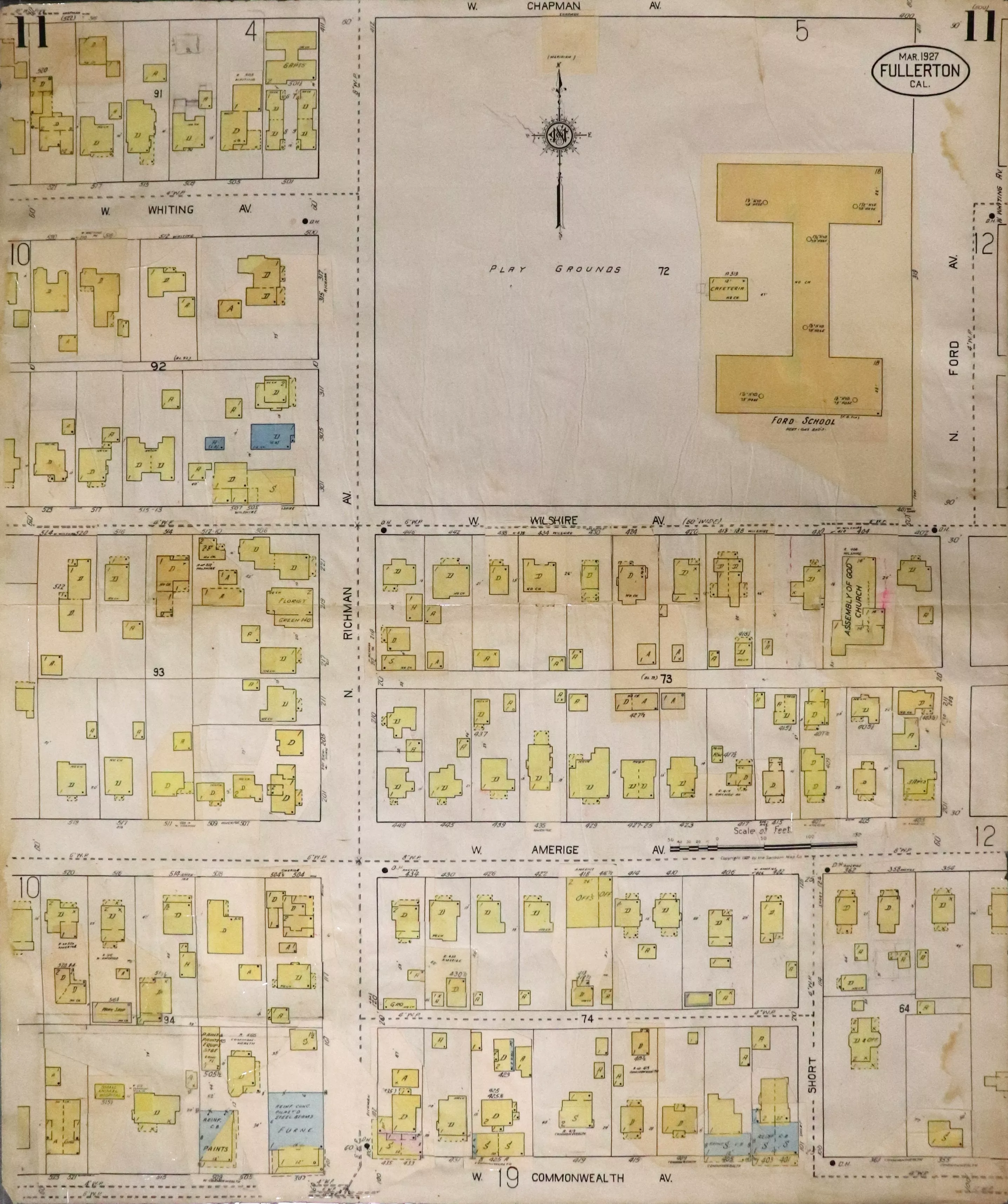 A digital scan of Sanborn Map 11 from 1959.