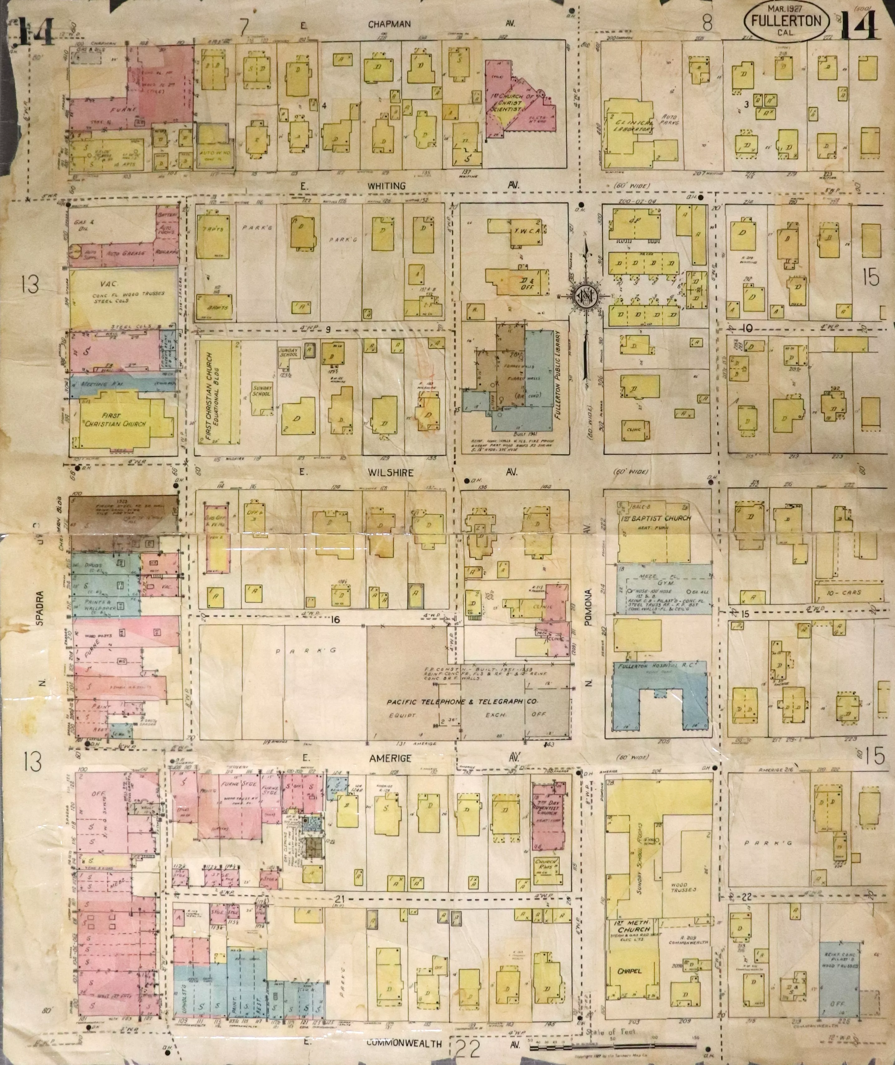 A digital scan of Sanborn Map 14 from 1959.
