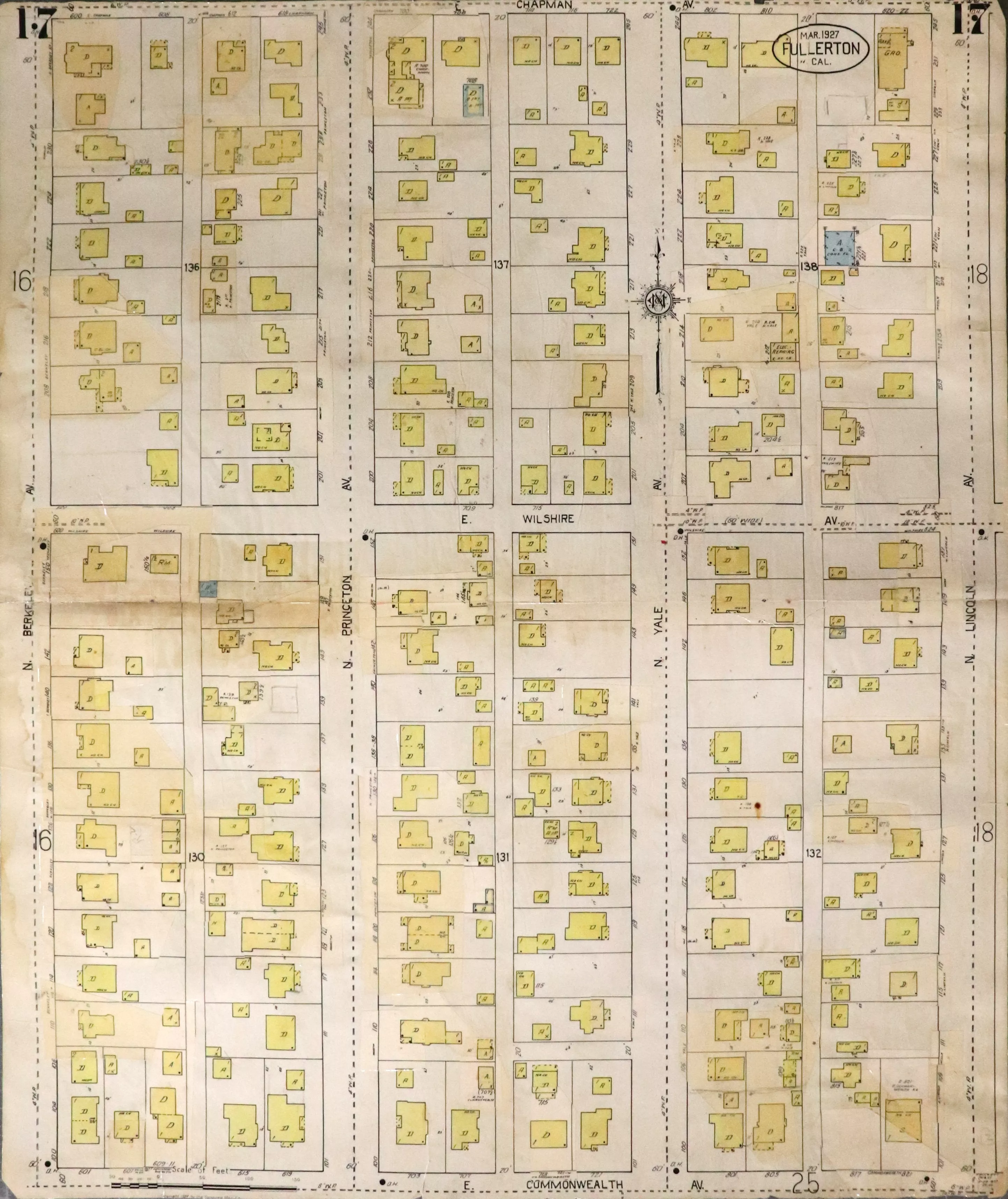 A digital scan of Sanborn Map 17 from 1959.