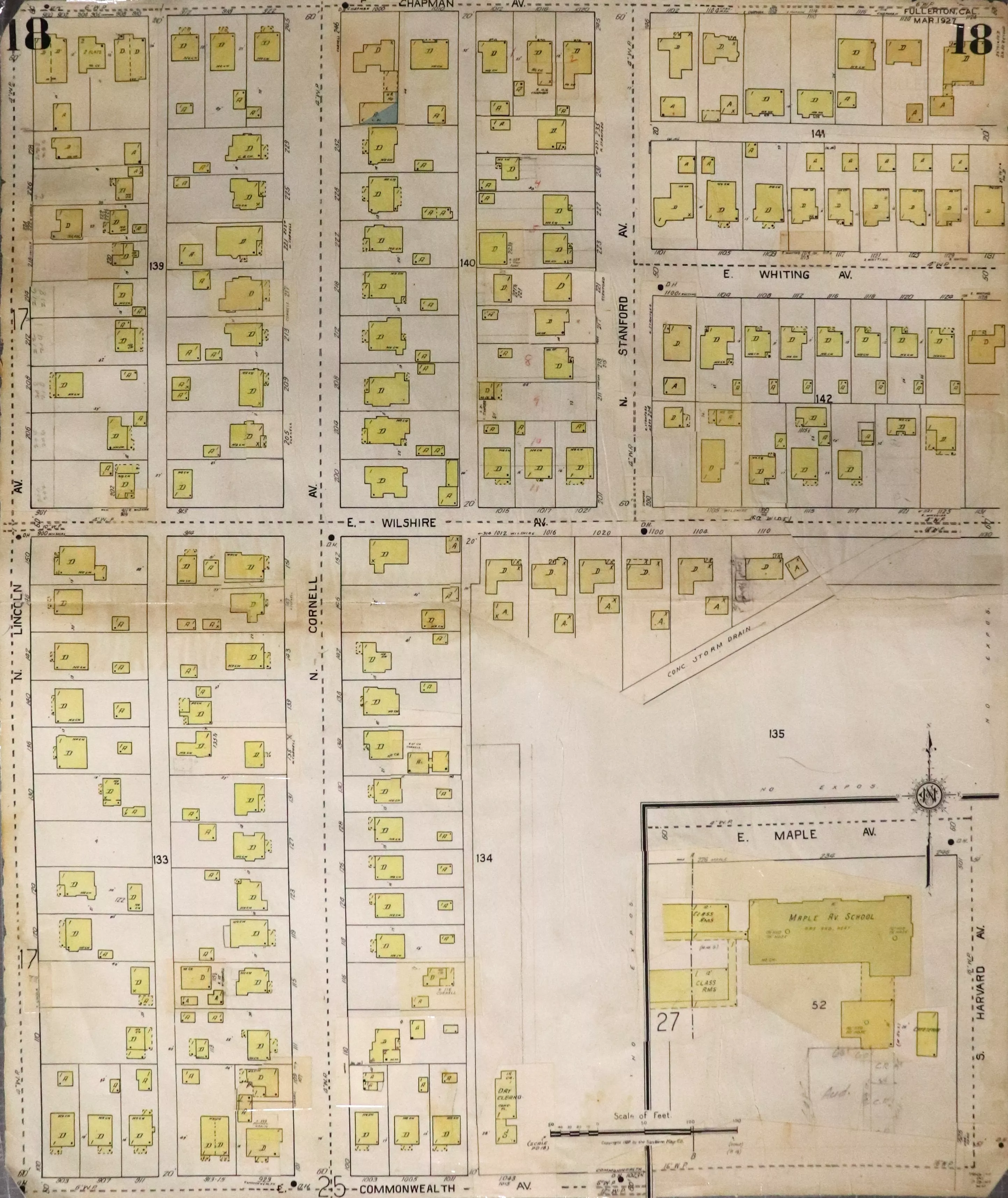 A digital scan of Sanborn Map 18 from 1959.