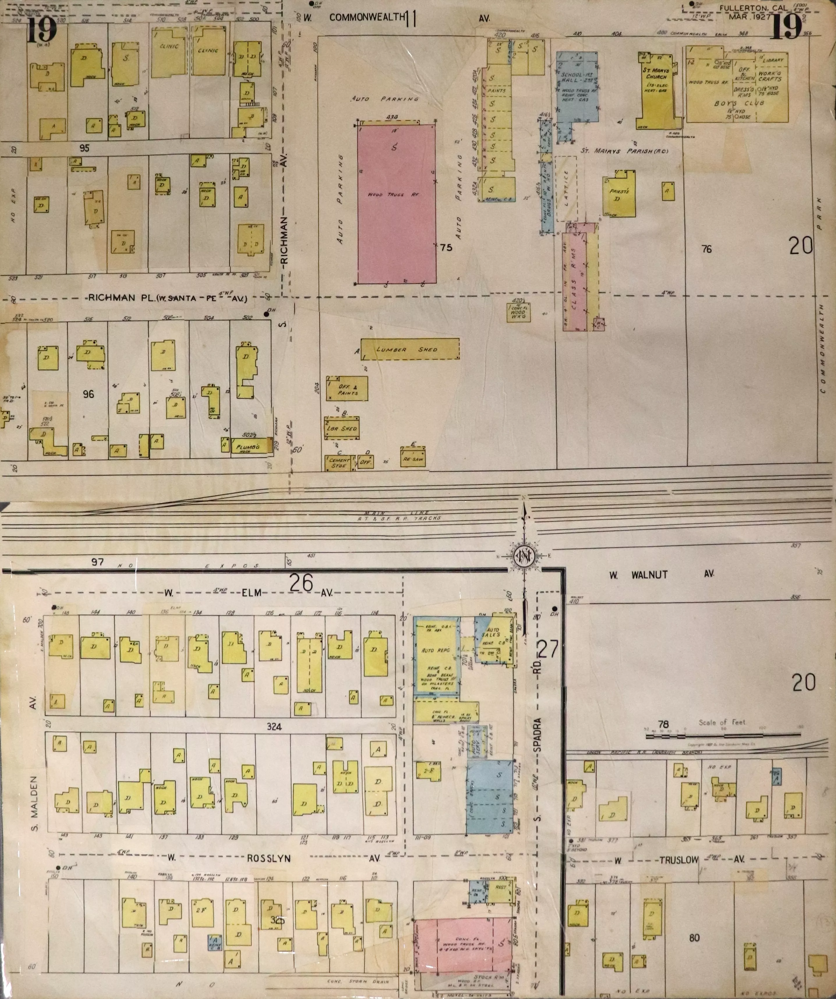 A digital scan of Sanborn Map 19 from 1959.
