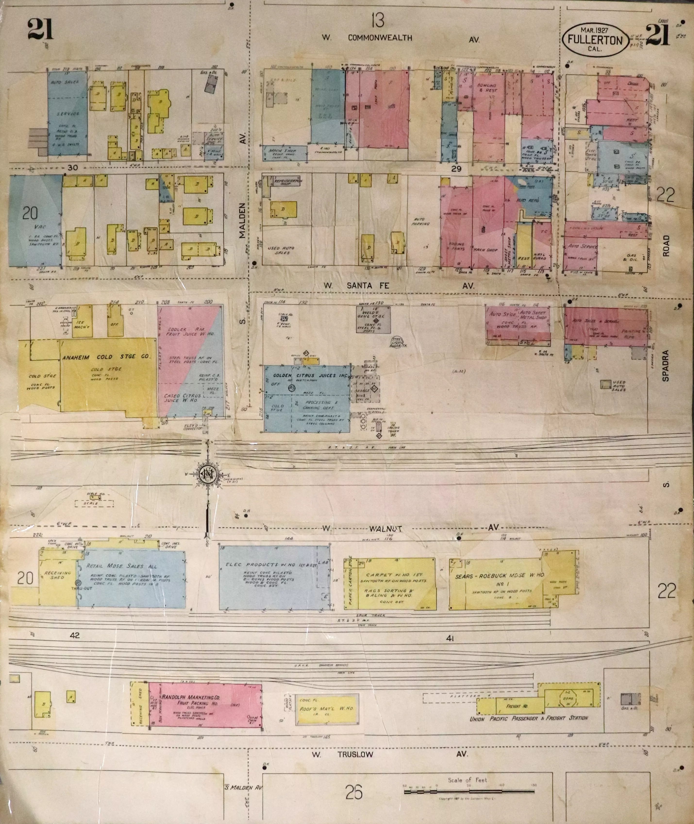 A digital scan of Sanborn Map 21 from 1959.