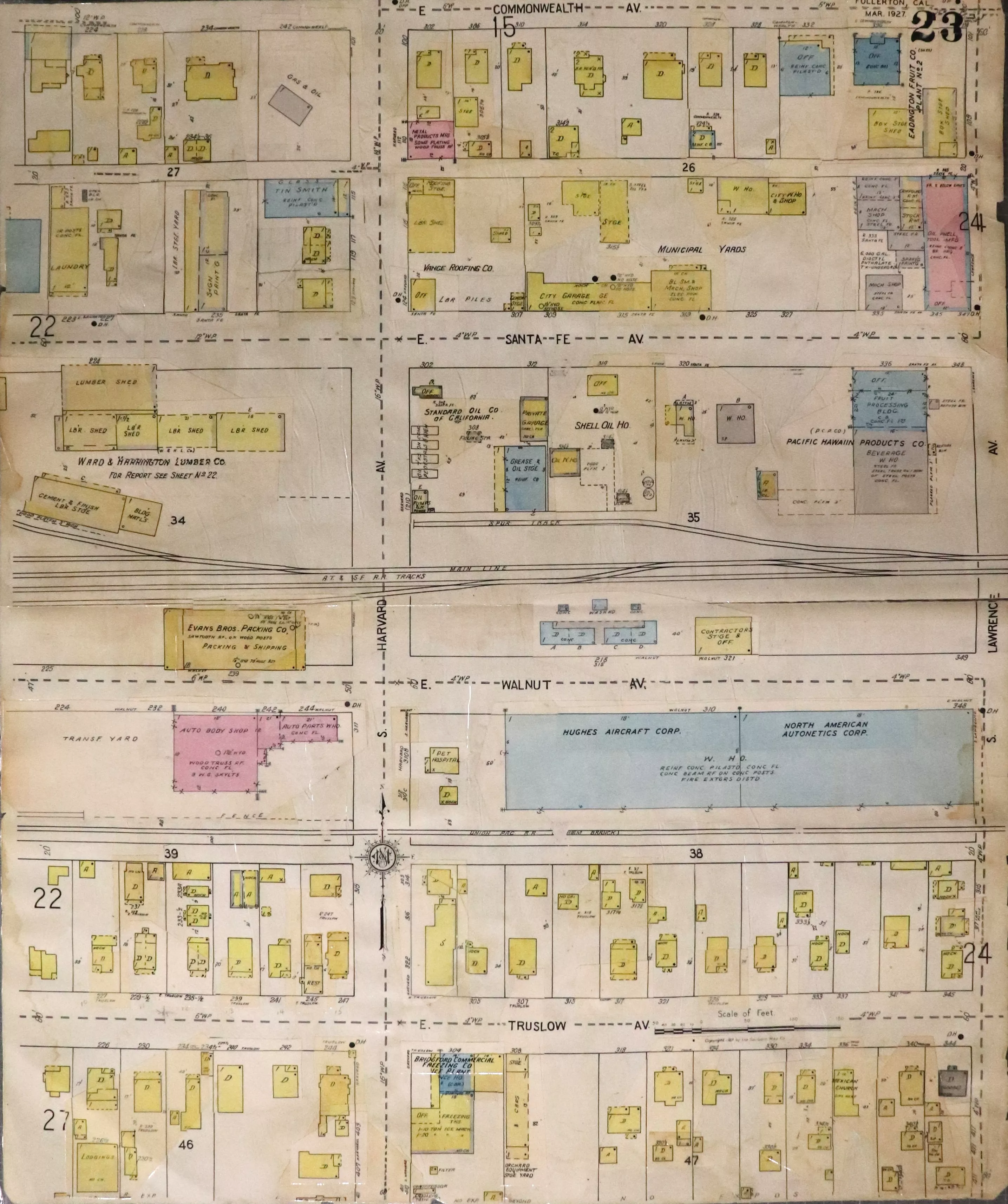 A digital scan of Sanborn Map 23 from 1959.