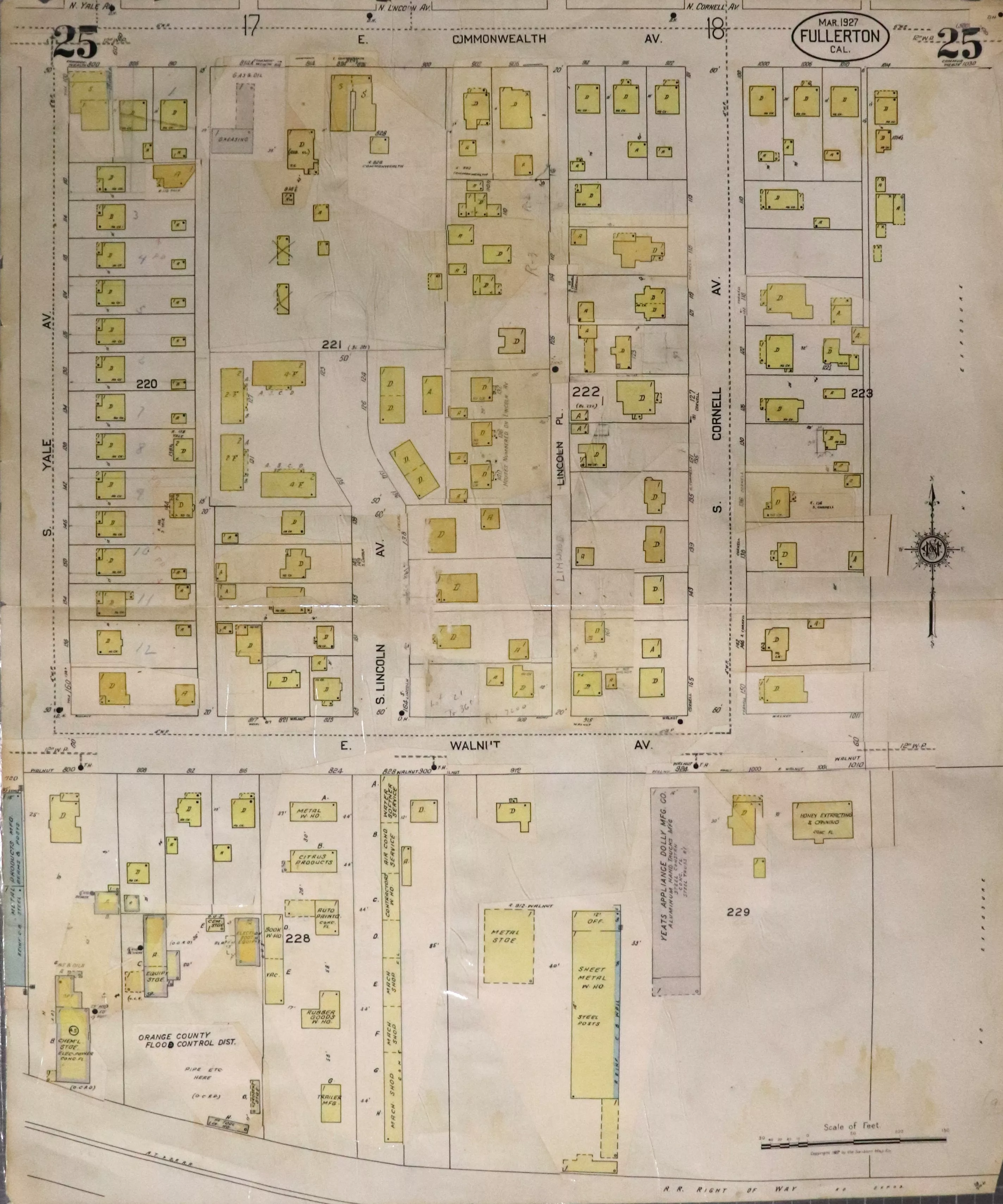 A digital scan of Sanborn Map 25 from 1959.
