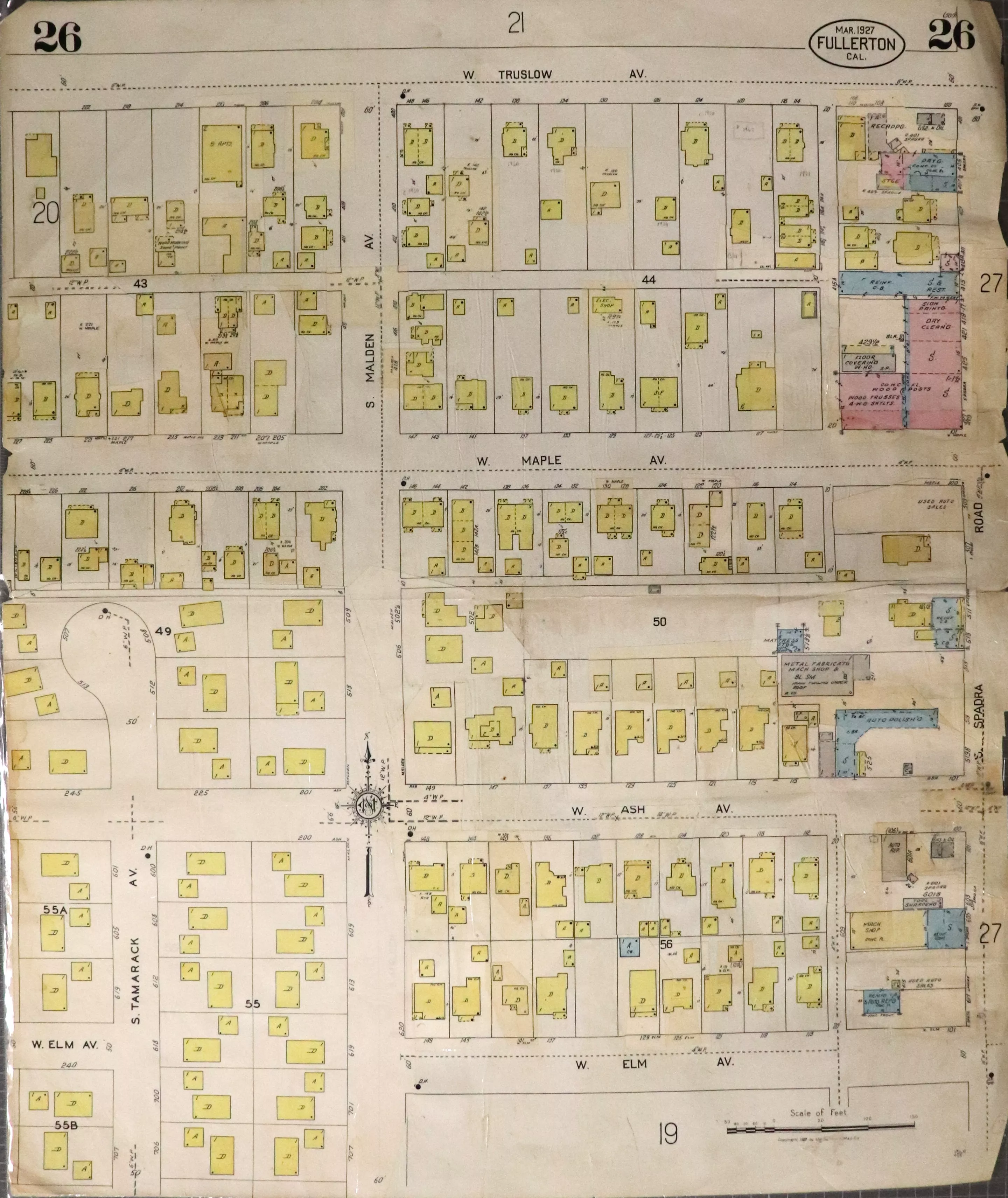 A digital scan of Sanborn Map 26 from 1959.