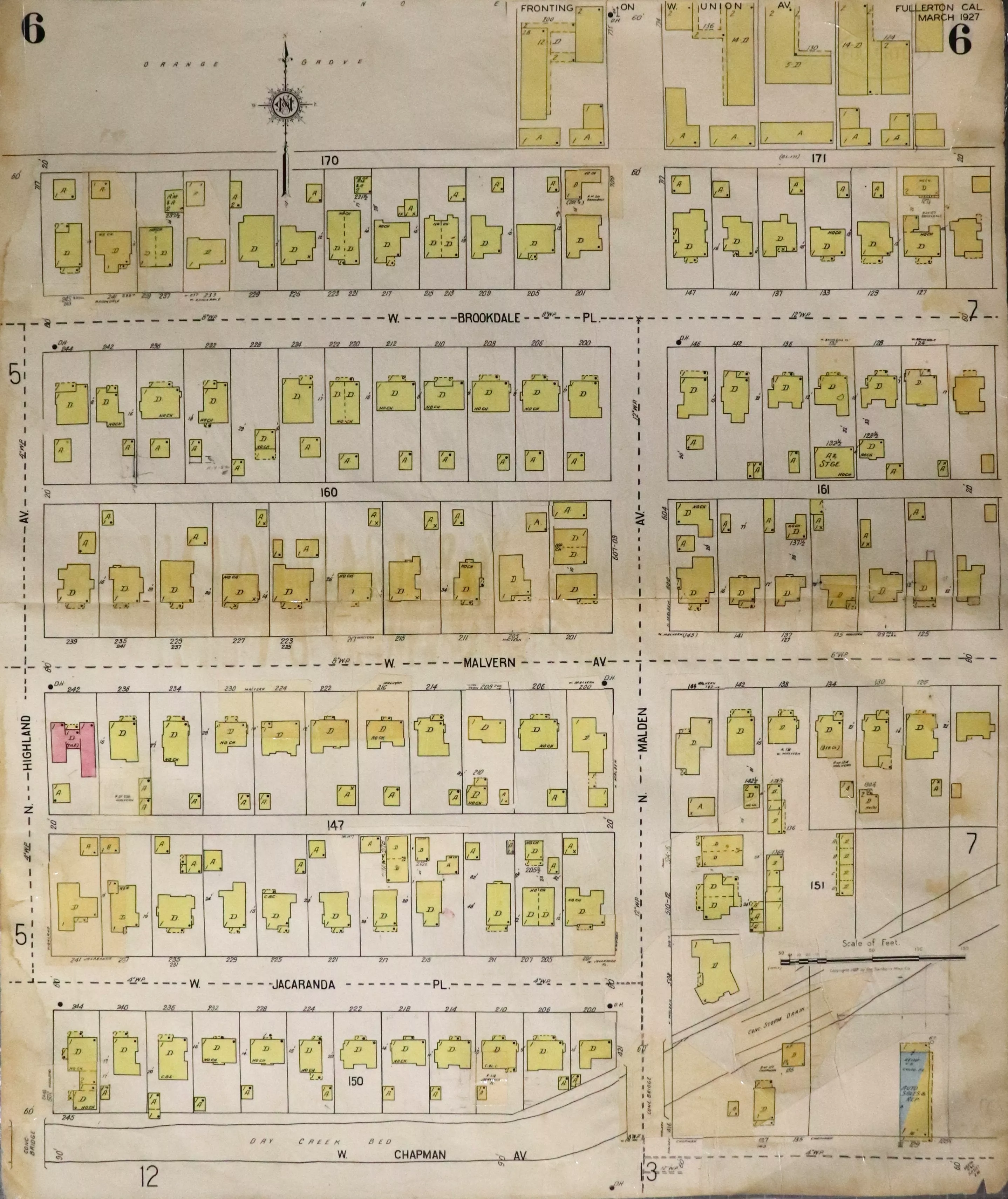 A digital scan of Sanborn Map 6 from 1959.