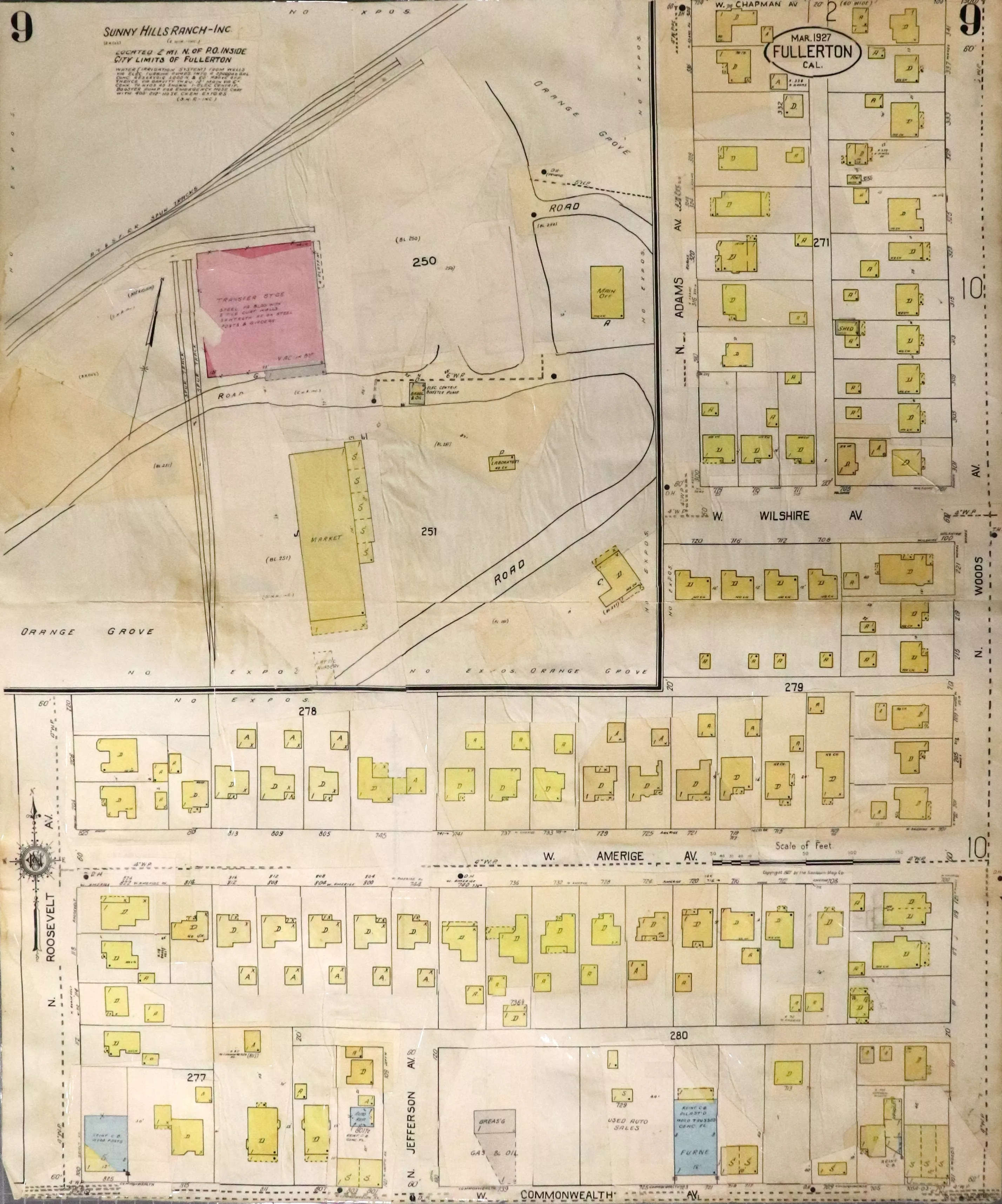 A digital scan of Sanborn Map 9 from 1959.