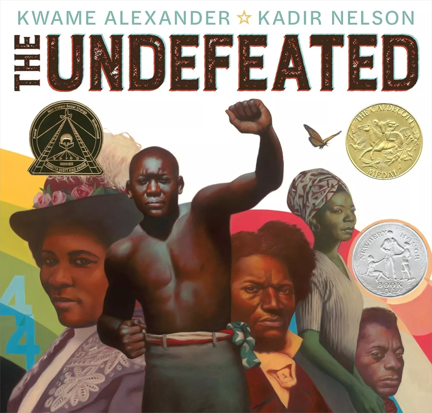 Cover of The Undefeated by Kwame Alexander depicting well known Black historical figures.