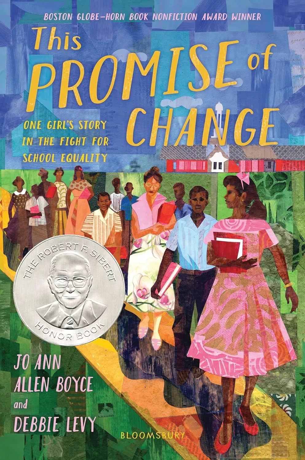 Cover of This Promise of Change by Jo Ann Allen Boyce depicting Black children lined up to go to school.