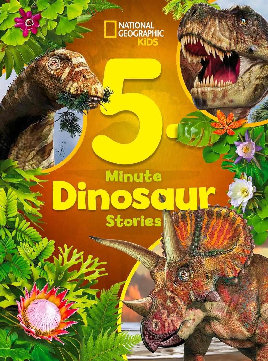 Cover of 5 Minute Dinosaur Stories by Moira Rose Donohue.