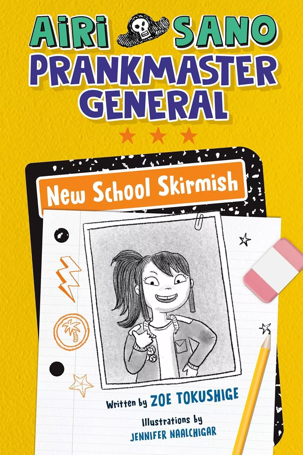 Cover of Airi Sano, Prankmaster General: New School Skirmish by Zoe Tokushige.