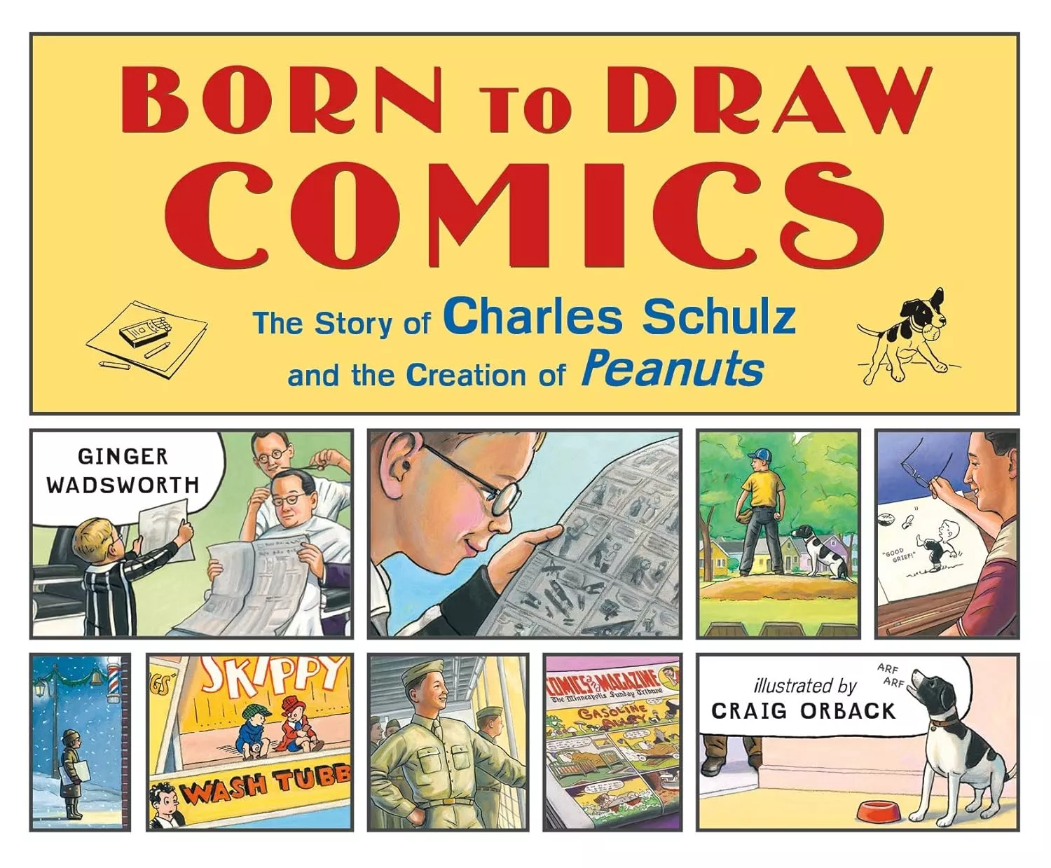 Cover of Born to Draw Comics by Ginger Wadsworth.