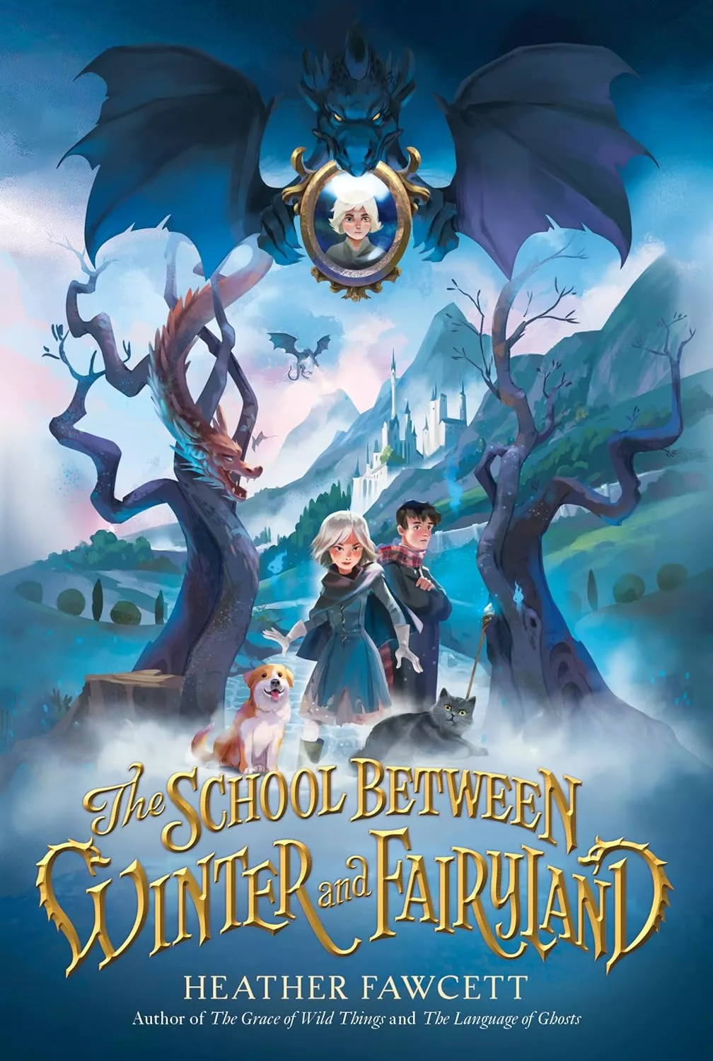 Cover of The School Between Winter and Fairyland by Heather Fawcett.