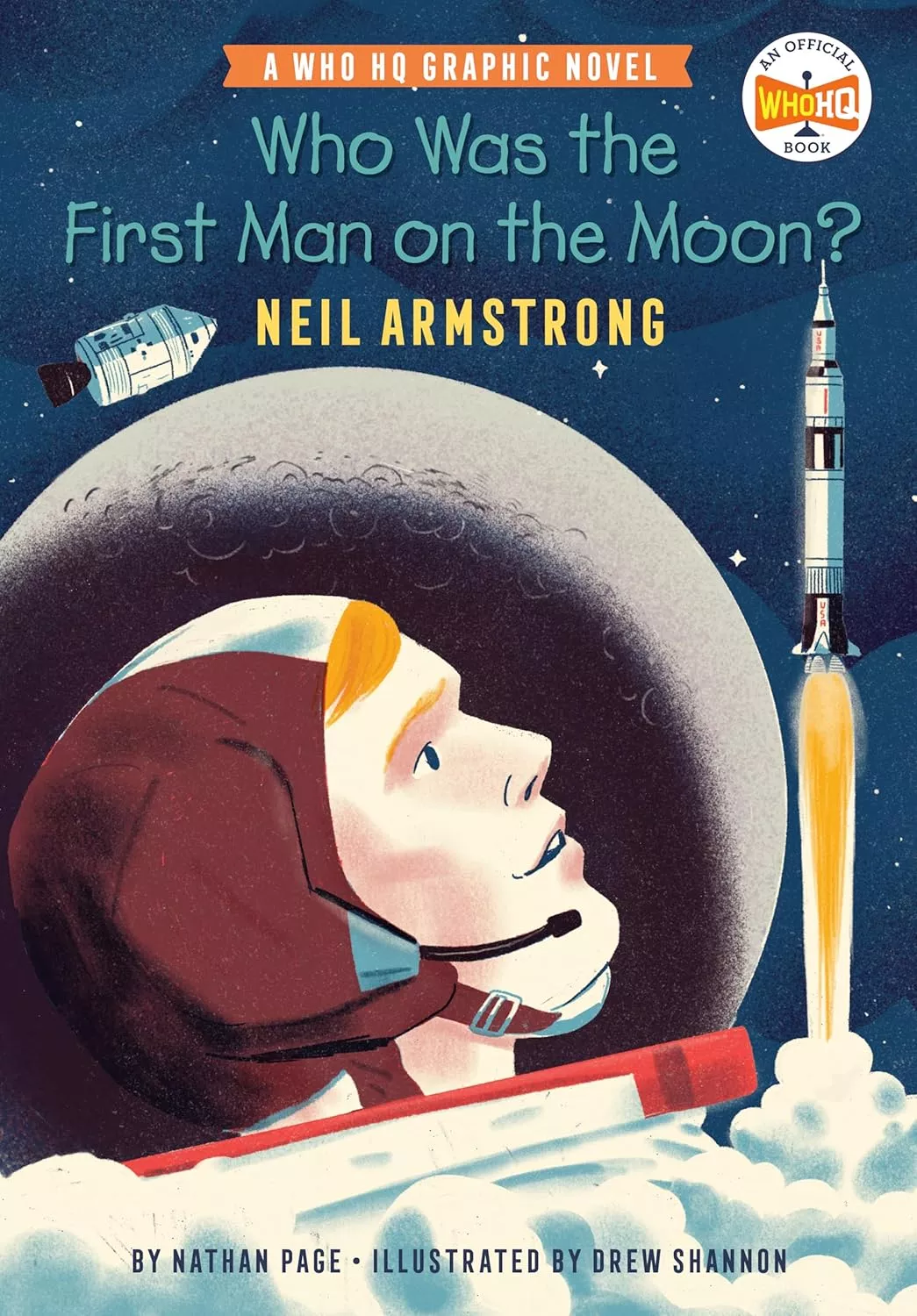 Cover of Who Was the First Man on the Moon? by Nathan Page.