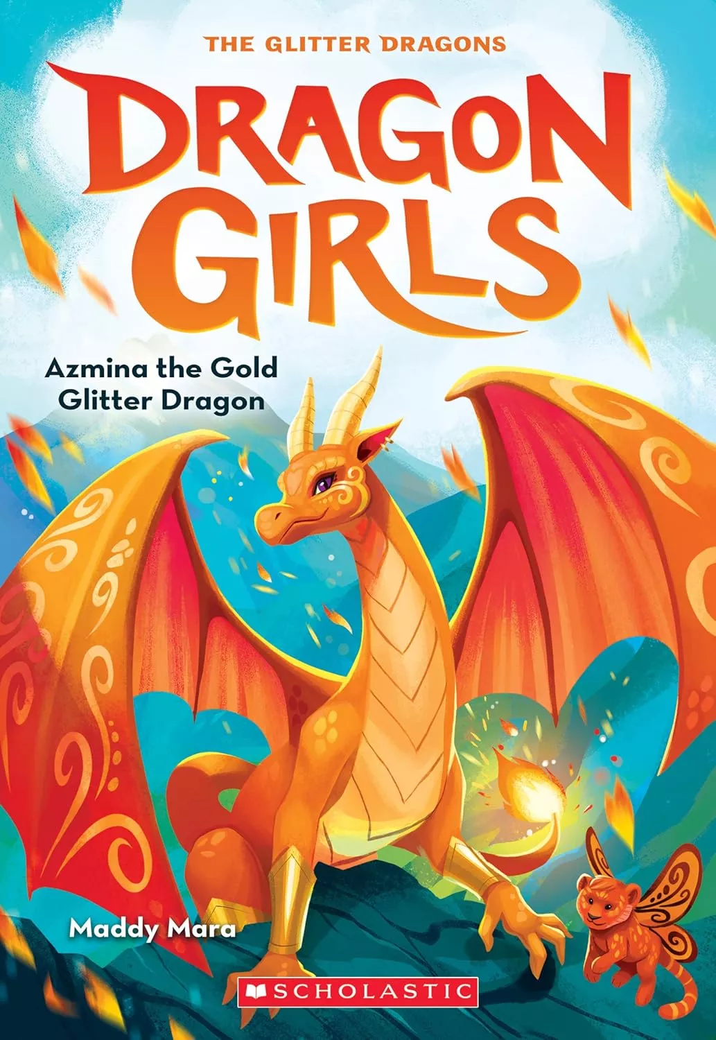 Cover of Azmina the Gold Glitter Dragon by Maddy Mara.