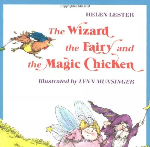 Cover of The Wizard, the Fairy, and the Magic Chicken by Helen Lester.