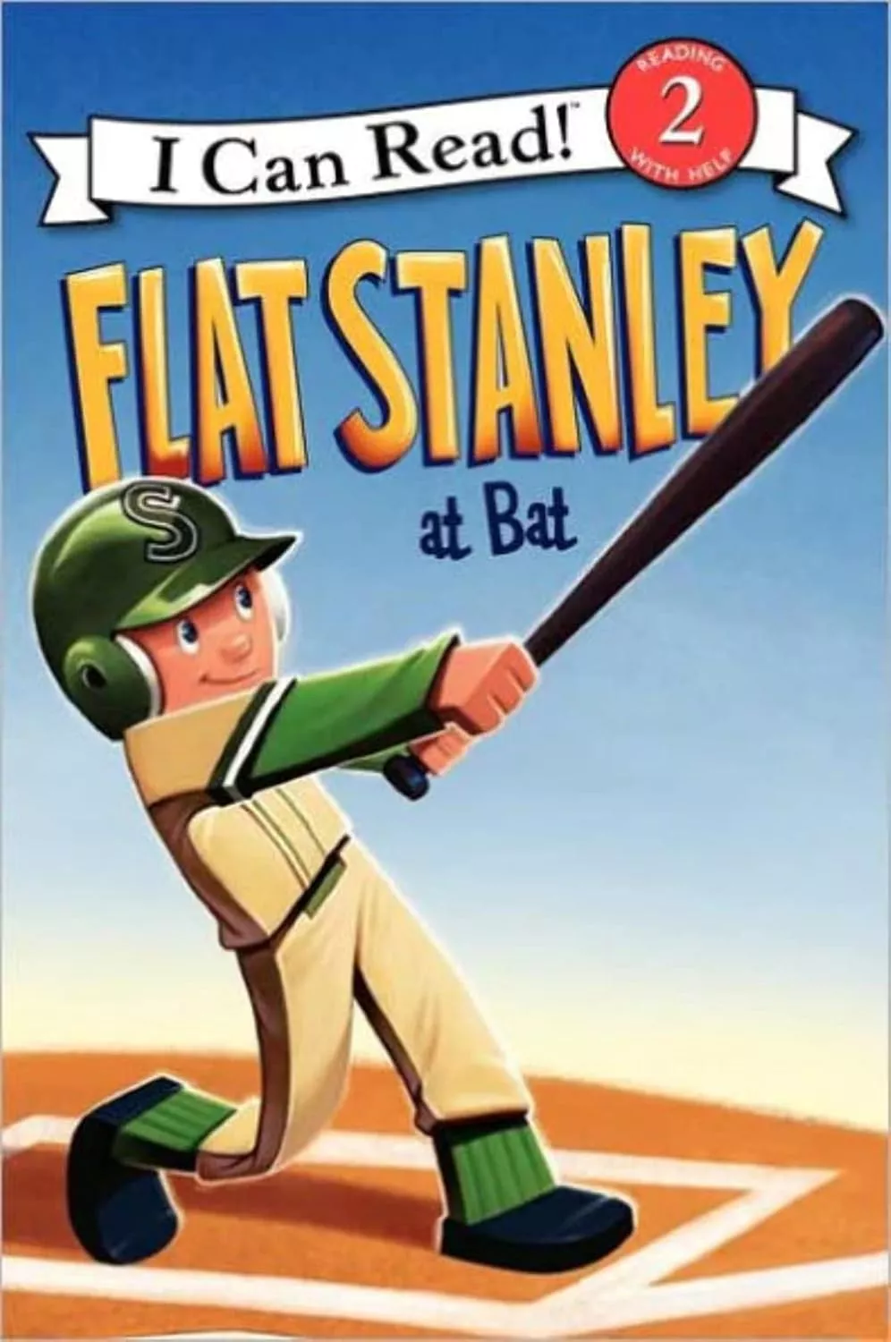 Cover of Flat Stanley at Bat by Jeff Brown.