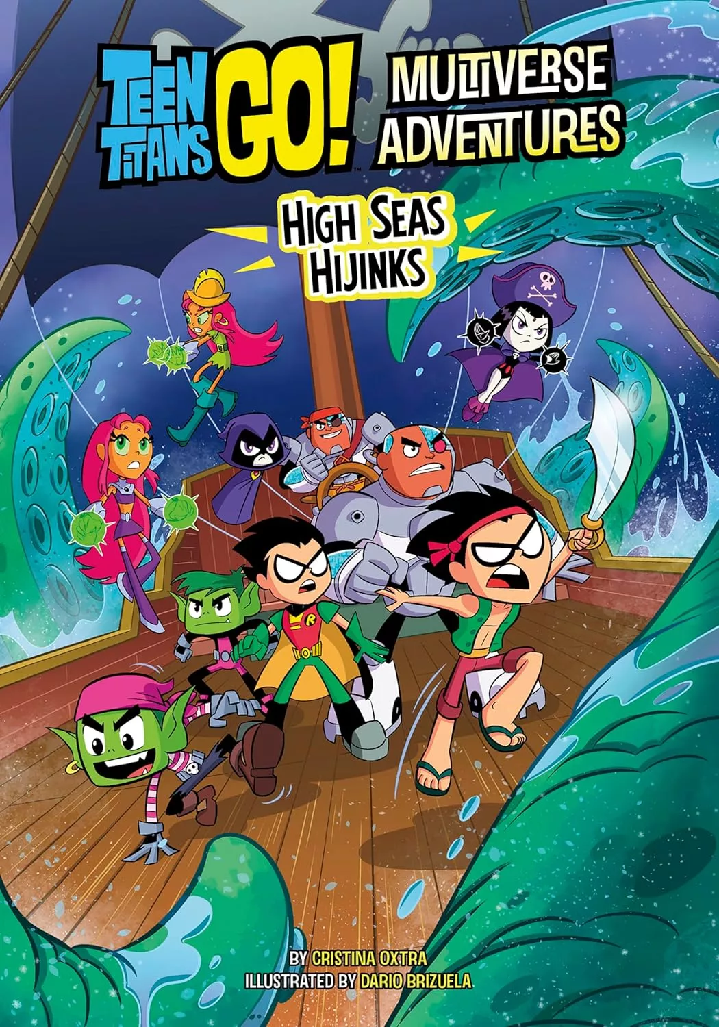 Cover of Teen Titans Go! Multiverse Adventures: High Seas Hijinks by Cristina Oxtra.