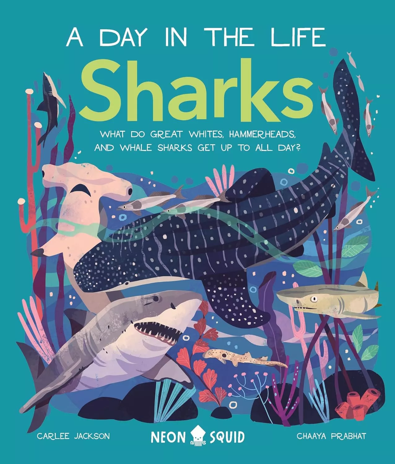 Cover of A Day in the Life: Sharks by Carlee Jackson.