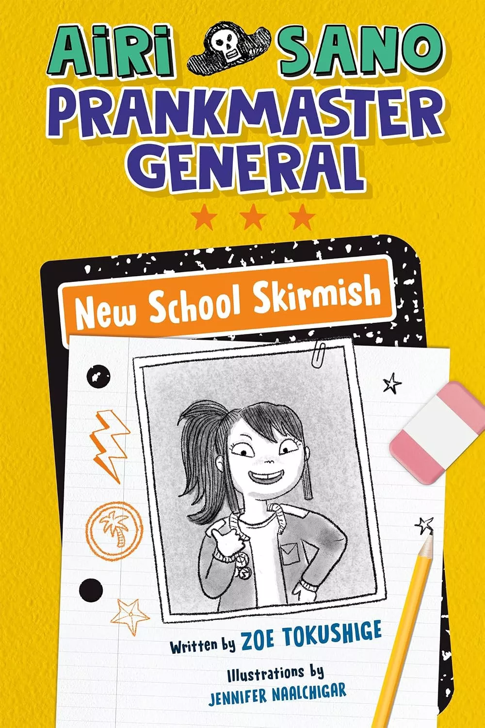 Cover of Airi Sano, Prankmaster General: New School Skirmish by Zoe Tokushige.