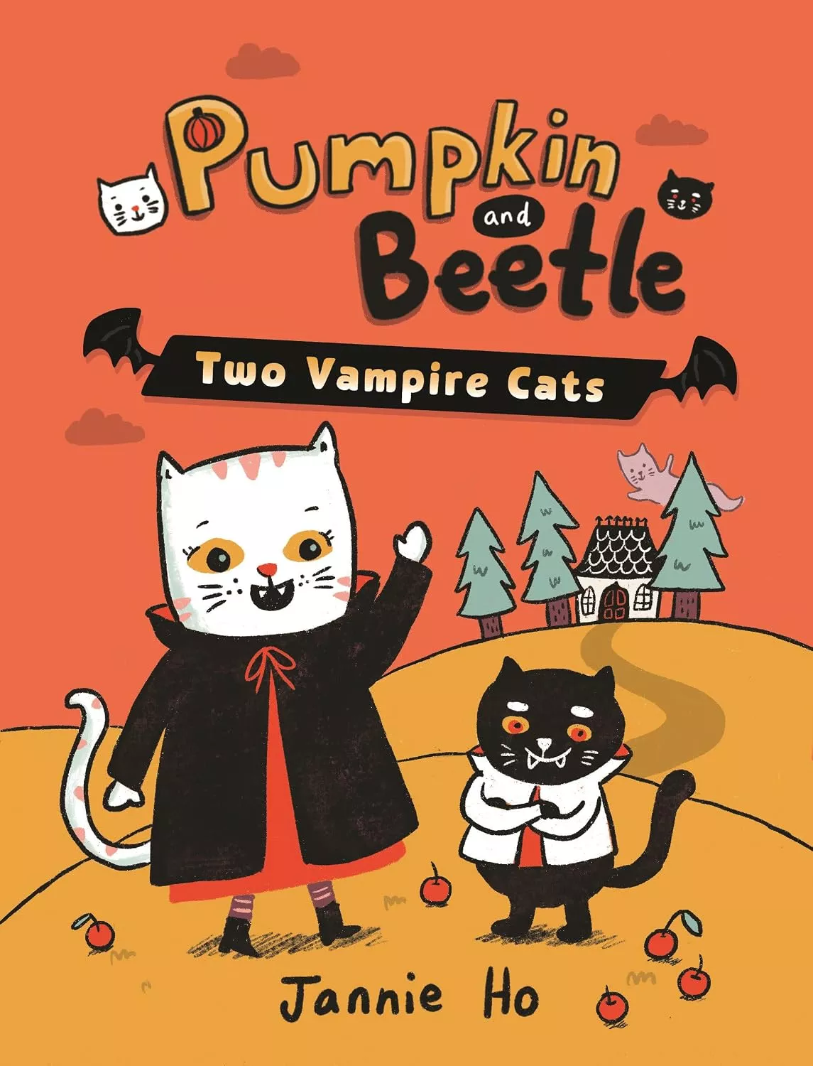 Cover of Pumpkin and Beetle: Two Vampire Cats by Jannie Ho.