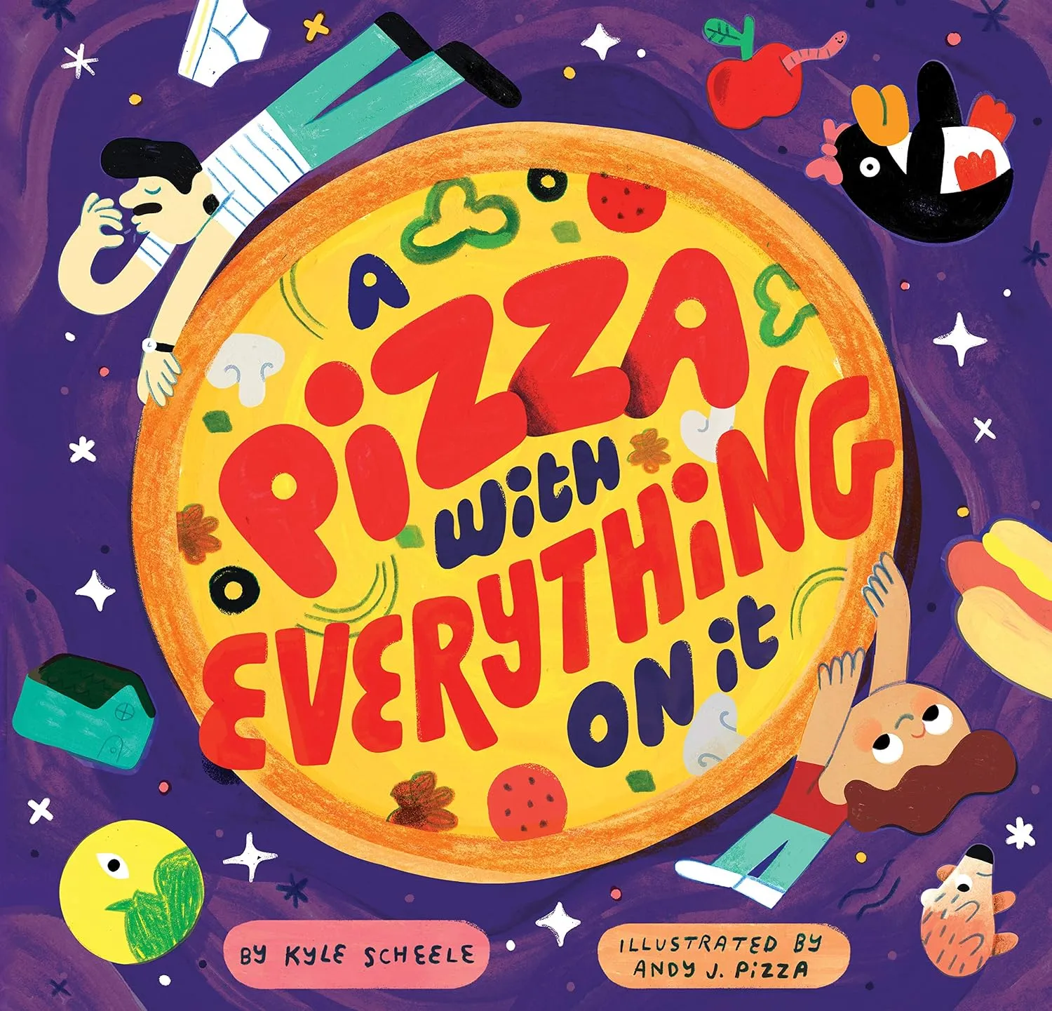 Cover of A Pizza with Everything on It by Jeff Scheele.