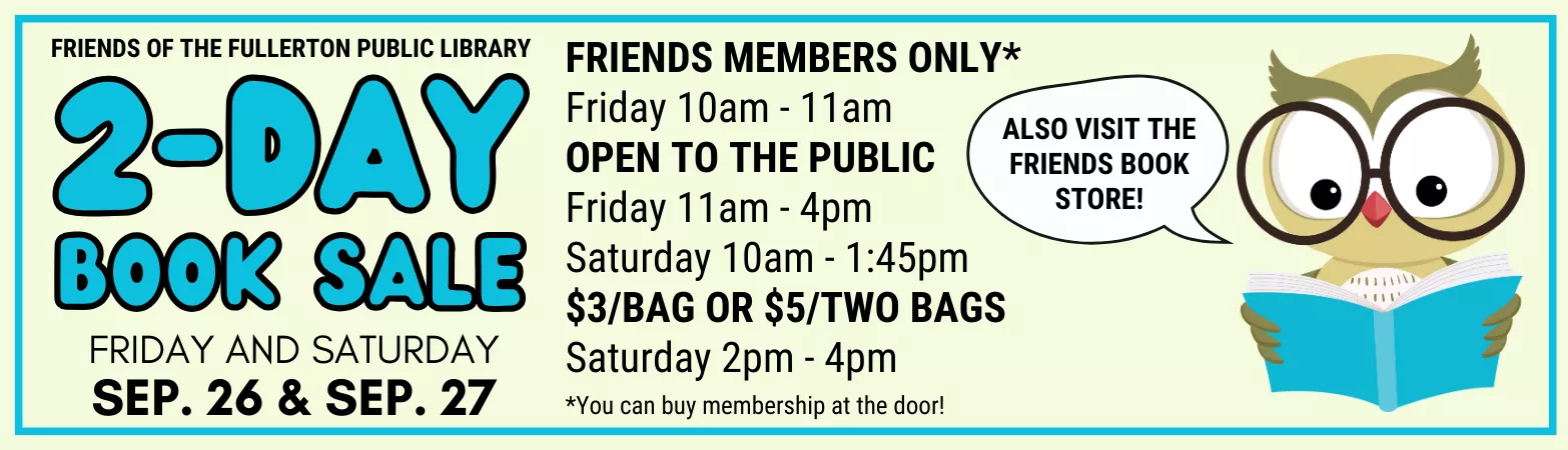 Book sale September 26 and 27
