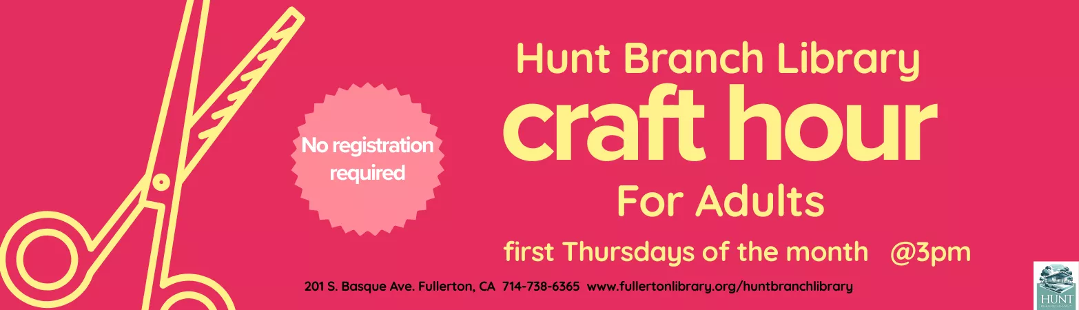 Craft Hour crafting program for adults