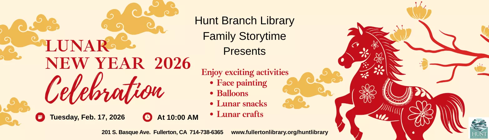 Lunar New Year XL Storytime on February 17 at 10am