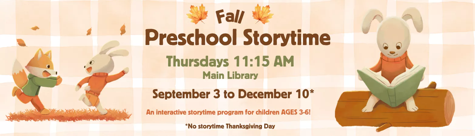 Fall Preschool Storytime 2026